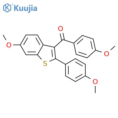 6-Methoxy-2-(4-methoxyphenyl)benzobthien-3-yl4-methoxyphenylmethanone structure