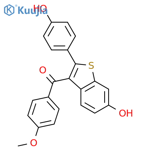 6-Hydroxy-2-(4-hydroxyphenyl)benzobthien-3-yl(4-methoxyphenyl)methanone structure