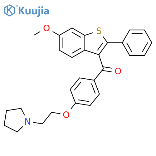 Methanone,(6-methoxy-2-phenylbenzo[b]thien-3-yl)[4-[2-(1-pyrrolidinyl)ethoxy]phenyl]- structure