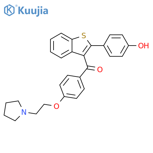 Methanone,[2-(4-hydroxyphenyl)benzo[b]thien-3-yl][4-[2-(1-pyrrolidinyl)ethoxy]phenyl]- structure