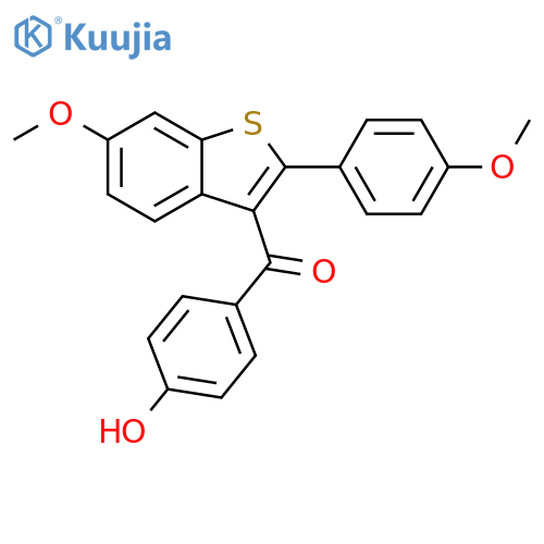 Methanone,(4-hydroxyphenyl)[6-methoxy-2-(4-methoxyphenyl)benzo[b]thien-3-yl]- structure