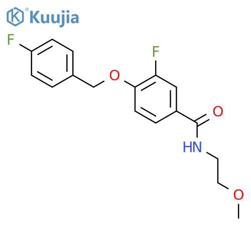 Benzamide, 3-fluoro-4-[(4-fluorophenyl)methoxy]-N-(2-methoxyethyl)- structure