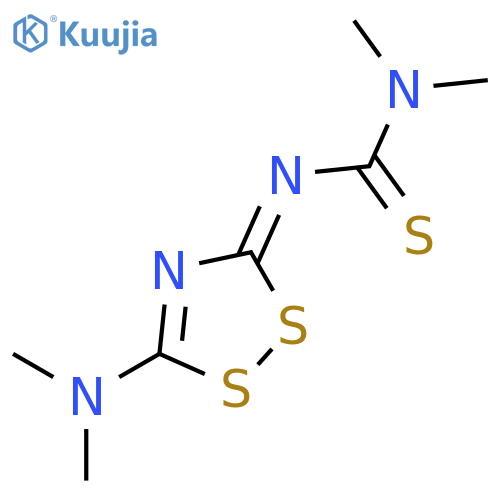 N'-[5-(Dimethylamino)-3H-1,2,4-dithiazol-3-ylidene]-N,N-dimethylthiourea structure