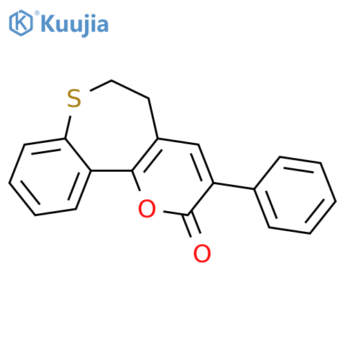 2H-[1]BENZOTHIEPINO[5,4-B]PYRAN-2-ONE, 5,6-DIHYDRO-3-PHENYL- structure