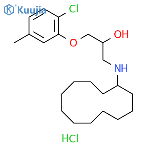 2-Propanol, 1-(2-chloro-5-methylphenoxy)-3-(cyclododecylamino)-,hydrochloride structure