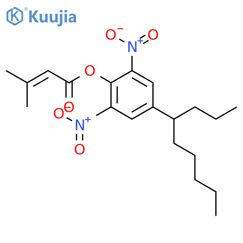 2-BUTENOIC ACID, 3-METHYL-, 2,6-DINITRO-4-(1-PROPYLHEXYL)PHENYL ESTER structure