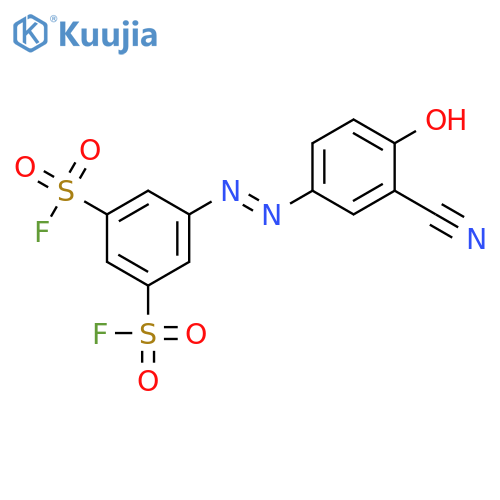 1,3-Benzenedisulfonyl difluoride, 5-[(3-cyano-4-hydroxyphenyl)azo]- structure