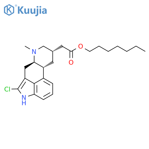 Ergoline-8-acetic acid, 2-chloro-6-methyl-, heptyl ester, (8b)- structure