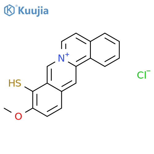 DIBENZO[A,G]QUINOLIZINIUM, 9-MERCAPTO-10-METHOXY-, CHLORIDE structure