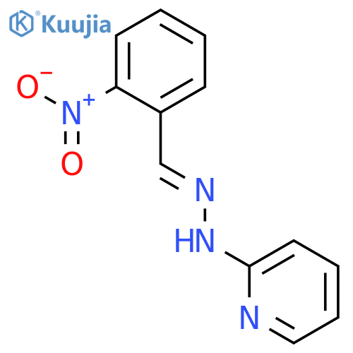 Benzaldehyde, 2-nitro-, 2-pyridinylhydrazone structure