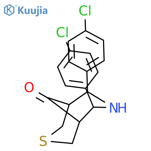 3-THIA-7-AZABICYCLO[3.3.1]NONAN-9-ONE, 6,8-BIS(4-CHLOROPHENYL)- structure