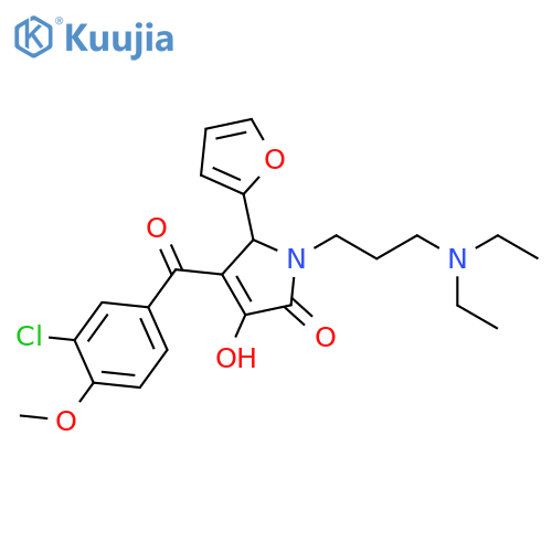 4-(3-chloro-4-methoxybenzoyl)-1-3-(diethylamino)propyl-5-(furan-2-yl)-3-hydroxy-2,5-dihydro-1H-pyrrol-2-one structure