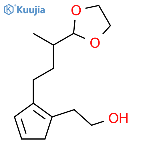 Cyclopentadieneethanol, 2-[3-(1,3-dioxolan-2-yl)butyl]- structure