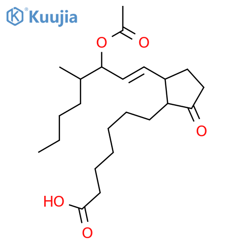 Prost-13-en-1-oic acid, 15-(acetyloxy)-16-methyl-9-oxo-, (8x,12x)- structure