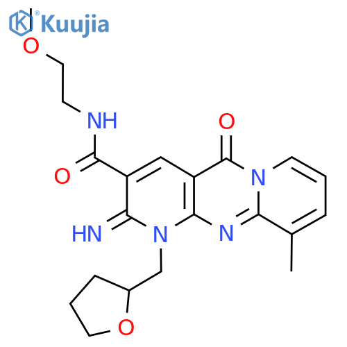 6-imino-N-(2-methoxyethyl)-11-methyl-2-oxo-7-(oxolan-2-yl)methyl-1,7,9-triazatricyclo8.4.0.0^{3,8}tetradeca-3(8),4,9,11,13-pentaene-5-carboxamide structure