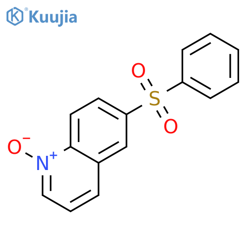 QUINOLINE, 6-(PHENYLSULFONYL)-, 1-OXIDE structure