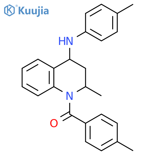 4-Quinolinamine,1,2,3,4-tetrahydro-2-methyl-1-(4-methylbenzoyl)-N-(4-methylphenyl)- structure