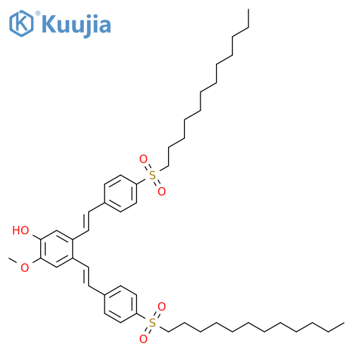 PHENOL, 4,5-BIS[2-[4-(DODECYLSULFONYL)PHENYL]ETHENYL]-2-METHOXY- structure
