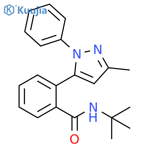 Benzamide,N-(1,1-dimethylethyl)-2-(3-methyl-1-phenyl-1H-pyrazol-5-yl)- structure