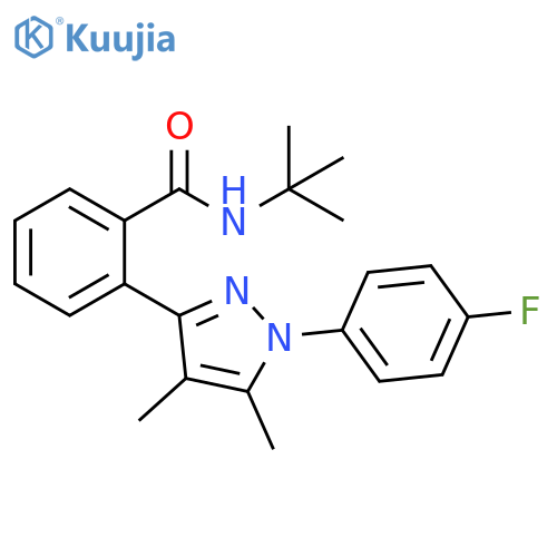Benzamide,N-(1,1-dimethylethyl)-2-[1-(4-fluorophenyl)-4,5-dimethyl-1H-pyrazol-3-yl]- structure