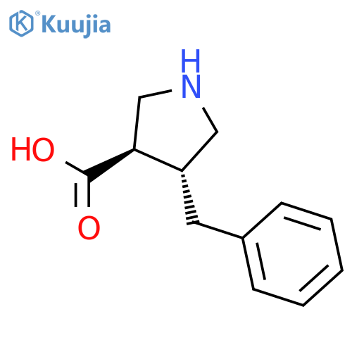 (3R,4R)-4-benzylpyrrolidine-3-carboxylic acid structure