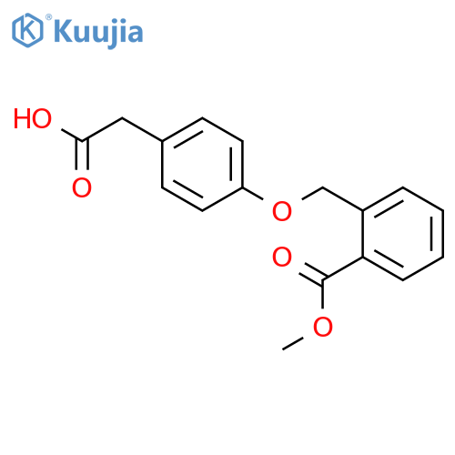 [(4-{[2-(methoxycarbonyl)benzyl]oxy}phenyl)]acetic acid structure
