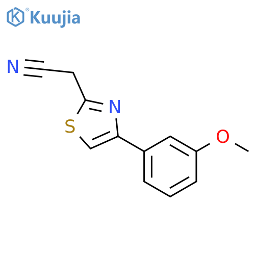2-Thiazoleacetonitrile, 4-(3-methoxyphenyl)- structure