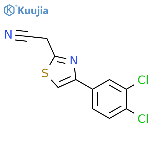 2-4-(3,4-dichlorophenyl)-1,3-thiazol-2-ylacetonitrile structure