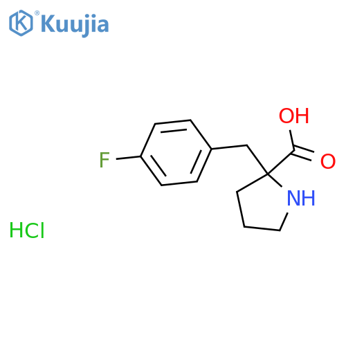 (S)-2-(4-Fluorobenzyl)pyrrolidine-2-carboxylic acid hydrochloride structure