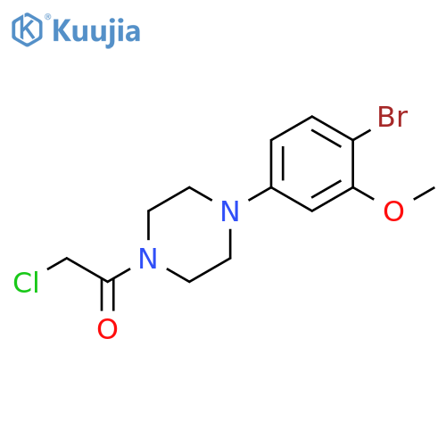 Piperazine, 1-(4-bromo-3-methoxyphenyl)-4-(chloroacetyl)- structure