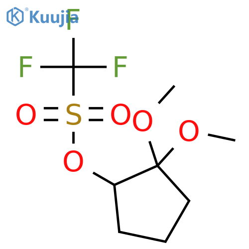 METHANESULFONIC ACID, TRIFLUORO-, 2,2-DIMETHOXYCYCLOPENTYL ESTER structure