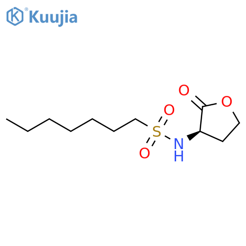 1-HEPTANESULFONAMIDE, N-[(3R)-TETRAHYDRO-2-OXO-3-FURANYL]- structure