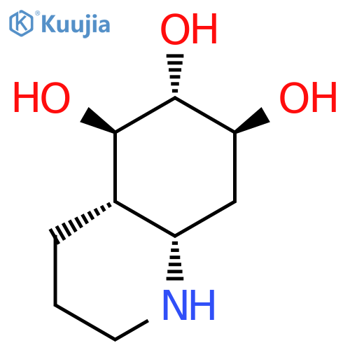 5,6,7-Quinolinetriol, decahydro-, (4aS,5R,6R,7S,8aS)- structure