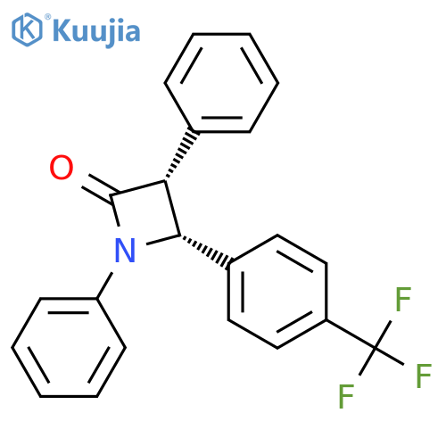 2-AZETIDINONE, 1,3-DIPHENYL-4-[4-(TRIFLUOROMETHYL)PHENYL]-, (3R,4R)- structure