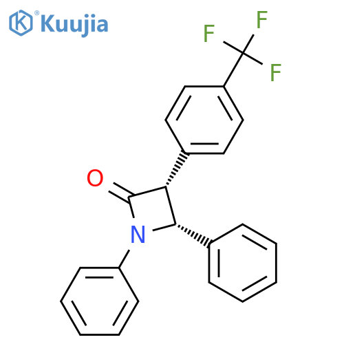 2-AZETIDINONE, 1,4-DIPHENYL-3-[4-(TRIFLUOROMETHYL)PHENYL]-, (3R,4R)- structure