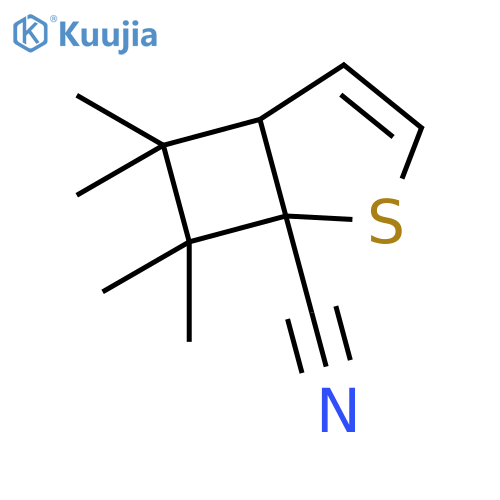 2-THIABICYCLO[3.2.0]HEPT-3-ENE-1-CARBONITRILE, 6,6,7,7-TETRAMETHYL- structure