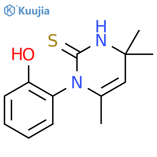 3-(2-hydroxyphenyl)-4,6,6-trimethyl-1h-pyrimidine-2-thione structure