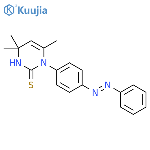 4,6,6-trimethyl-3-(4-phenyldiazenylphenyl)-1h-pyrimidine-2-thione structure