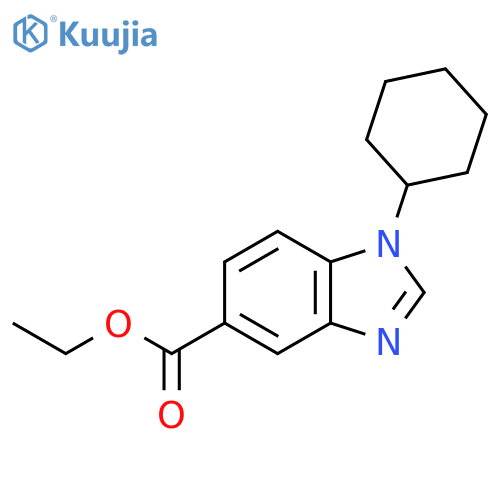 Ethyl 1-cyclohexyl-1,3-benzodiazole-5-carboxylate structure