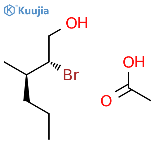 1-Hexanol, 2-bromo-3-methyl-, acetate, (R*,R*)- structure