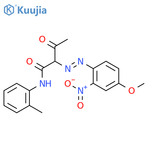 Butanamide,2-[2-(4-methoxy-2-nitrophenyl)diazenyl]-N-(2-methylphenyl)-3-oxo- structure