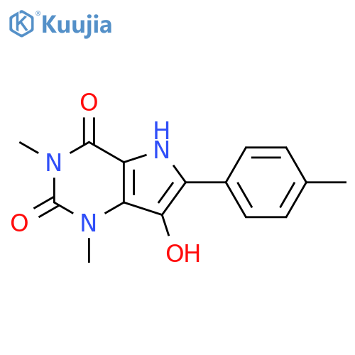 1H-Pyrrolo[3,2-d]pyrimidine-2,4(3H,5H)-dione,7-hydroxy-1,3-dimethyl-6-(4-methylphenyl)- structure