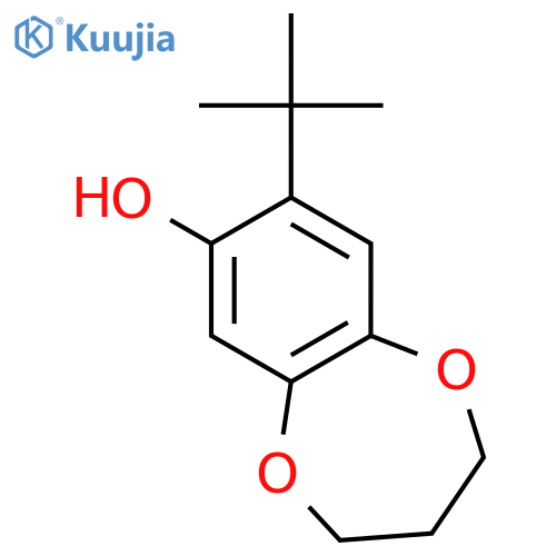 2H-1,5-Benzodioxepin-7-ol, 8-(1,1-dimethylethyl)-3,4-dihydro- structure