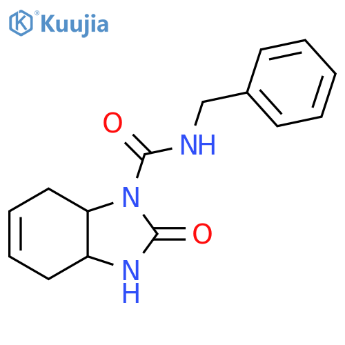 1H-Benzimidazole-1-carboxamide,2,3,3a,4,7,7a-hexahydro-2-oxo-N-(phenylmethyl)- structure