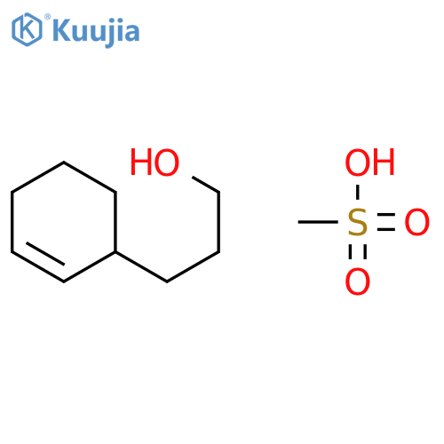 2-Cyclohexene-1-propanol, methanesulfonate structure