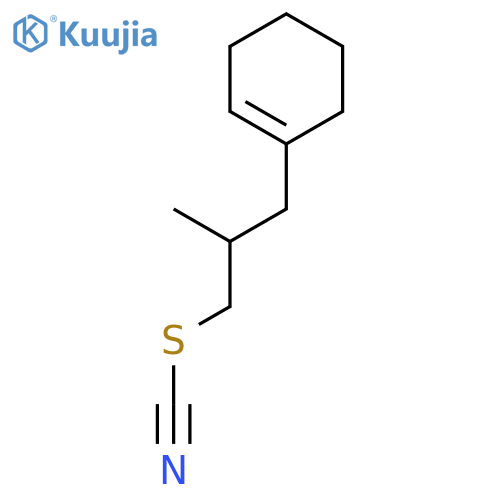 Thiocyanic acid, 3-(1-cyclohexen-1-yl)-2-methylpropyl ester structure