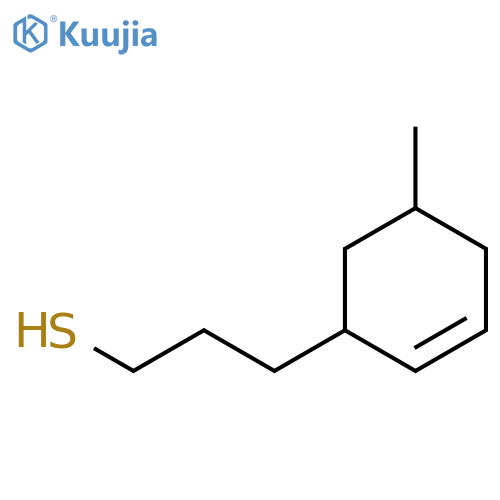 2-CYCLOHEXENE-1-PROPANETHIOL, 5-METHYL- structure