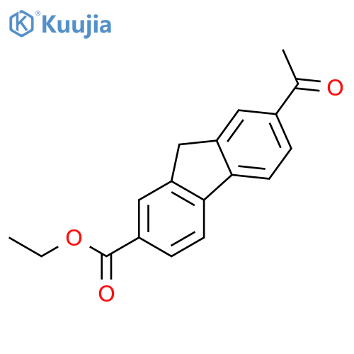 Ethyl 7-acetyl-9H-fluorene-2-carboxylate structure