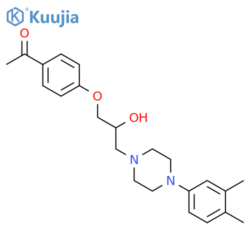 Ethanone,1-[4-[3-[4-(3,4-dimethylphenyl)-1-piperazinyl]-2-hydroxypropoxy]phenyl]- structure
