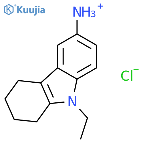 1H-Carbazol-6-amine,9-ethyl-2,3,4,9-tetrahydro-, hydrochloride (1:1) structure